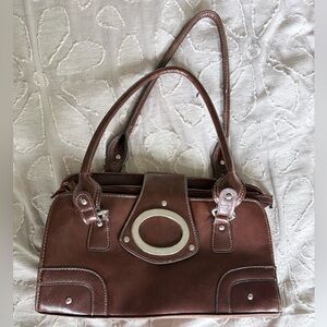Brown Purse with Silver Accents